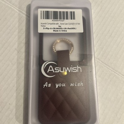 Asuwish Samsung Galaxy Z Flip5 Case In Red Gold Hardware