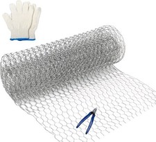 Chicken Wire Mesh 35cm x 3m Galvanised Garden Poultry Netting + Wire Snips 4.55 per metre