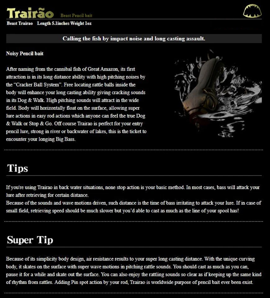 Señuelo Flotante Imakatsu Trairao 130 mm 28 gramos 29 (2290) Foto 4 de 4