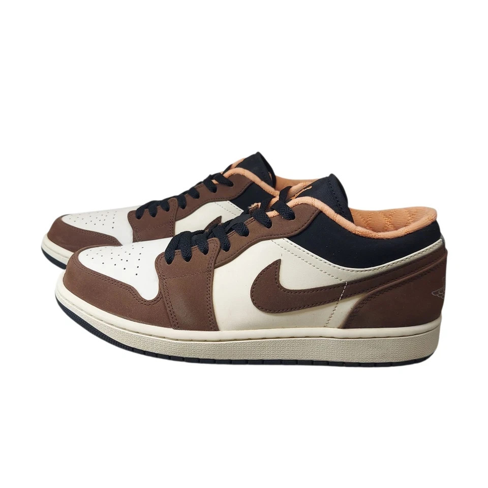 スニーカー NIKE AIR JORDAN 1 LOW SE Mocha Brown Nike Air Jordan 1 Low SE Mocha Light Chocolate Sneakers Mens 10.5