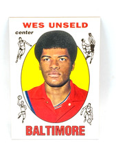 1969 Topps Wes Unseld Rookie RC #56 Baltimore Bullets HOF NBA Card. rookie card picture