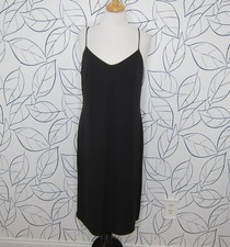 Express Women's Black Midi Slip Dress Size L New!
