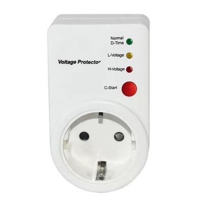 US/EU Plug Voltage and Surge Protector for Refrigerator Single Outlet 15A 1800W