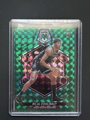 2023-24 Panini Mosaic Green Mosaic Prizm #235 Bilal Coulibaly RC Wizards TC7