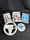 Mario Kart Wii Nintendo 2008 Complete with Manual CIB Tested W/ Wheel FREE SHIP