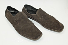 PRADA men shoes sz 12 Europe 46 brown suede Made in Italy S9415