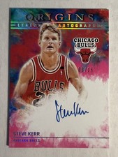 2021-22 Panini Origins Legendary Autographs Pink Steve Kerr Auto /15 Ssp Bulls