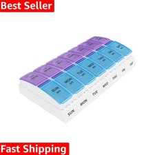 7-Day AM/PM Pill Box for Timely Medication - Ideal for Seniors Caregivers