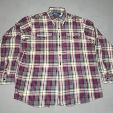 Polo Ralph Lauren Shirt Mens Large Plaid Button Up Long Sleeve Western Cotton