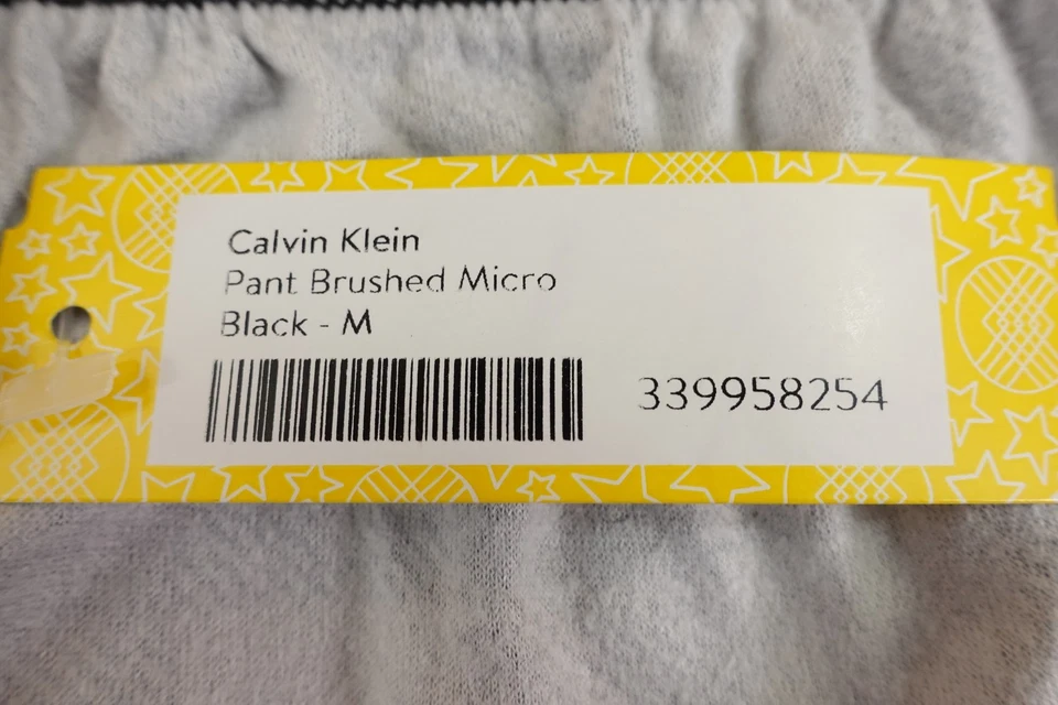 Pantalones de micro pijama cepillados a cuadros negros grises talla mediana Calvin Klein para niños nuevos con etiquetas Foto 4 de 4