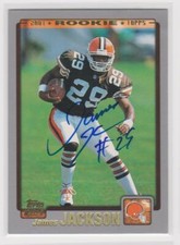 JAMES JACKSON CLEVELAND BROWNS 2001 TOPPS #359 MIAMI COLLEGE  AUTOGRAPHED CARD