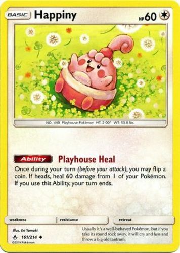 x4 Happiny - 161/214 - Uncommon Pokemon SM10 Unbroken Bonds M/NM English