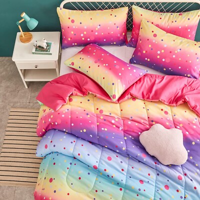 Feelyou Building Block Print Twin Size Duvet Cover Set - Colorful Brick Style Bedding For Kids, Teens - View #2