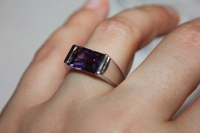 topaz ring gems silver jewelry engagement cocktail wedding band Sz 6.2 7.2 8 7.7
