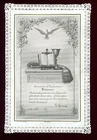 pious image santini holy card knife Letaille Souvenir d'Ordination. Diaconate