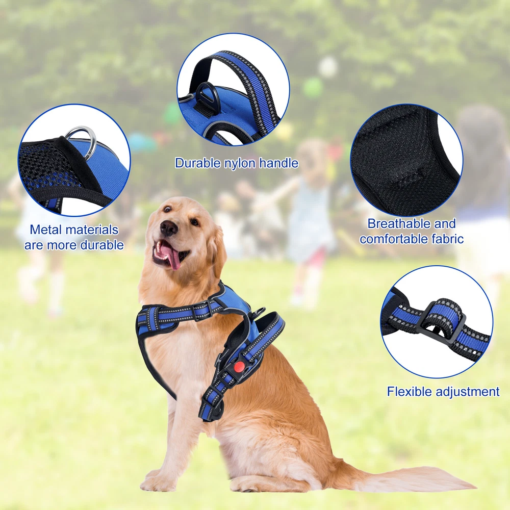 Dog Harness Breathable Mesh No Pull Pet Harness Soft Comfortable Dog Harness♕
