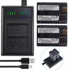 2X BP-511 BP-511A Battery Charger for CANON EOS 40D 50D 30D 300D 40D 10D BP-508