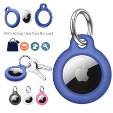For Apple AirTag Case PC Protective Cover for AirTags With Metal Keychain