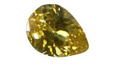 Pietra decorativa ZIRCONIA gialla a goccia 8x6 mm per gioielli 1 pz.