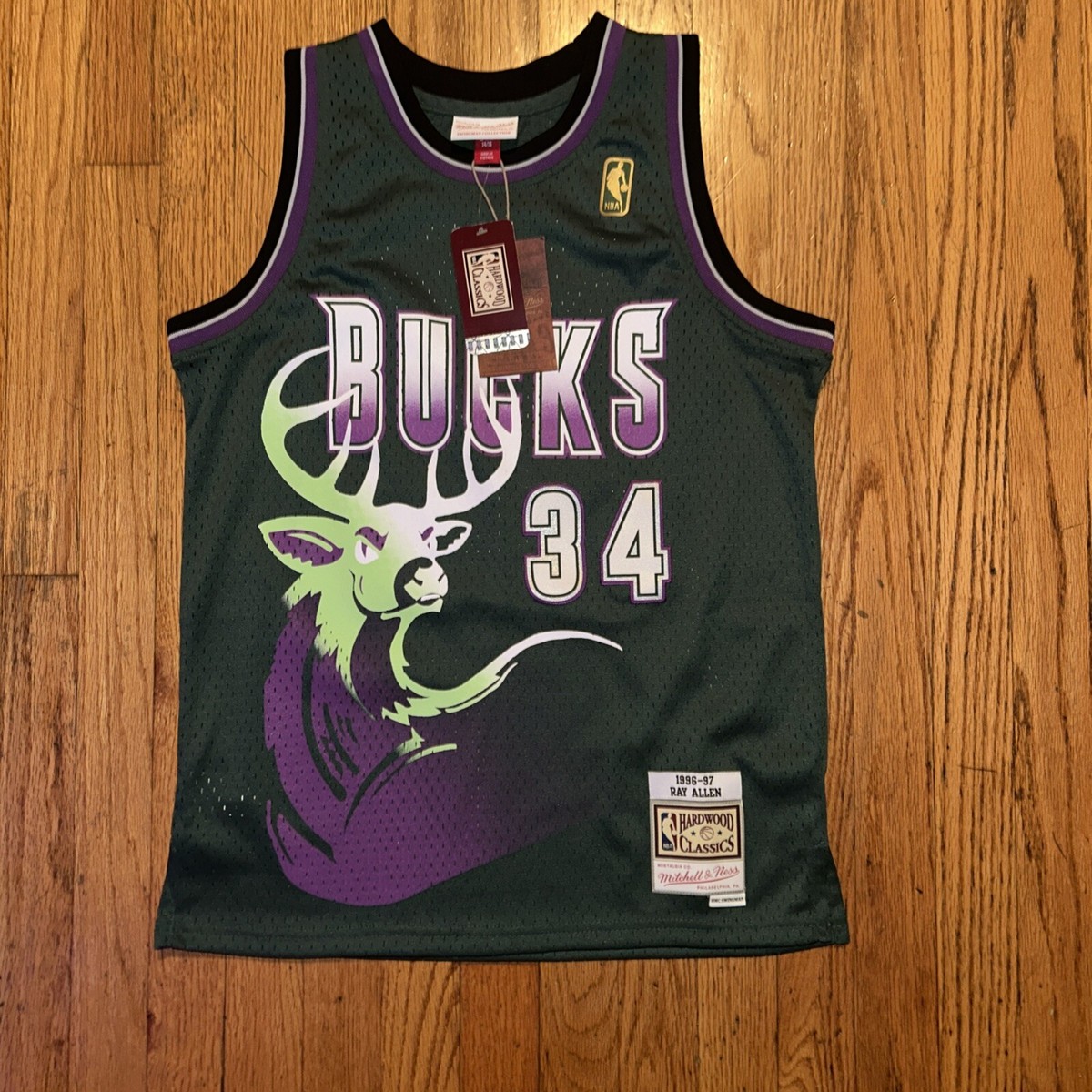 Purple Ray Allen Bucks Jersey Aliexpress Rare Vintage Champion