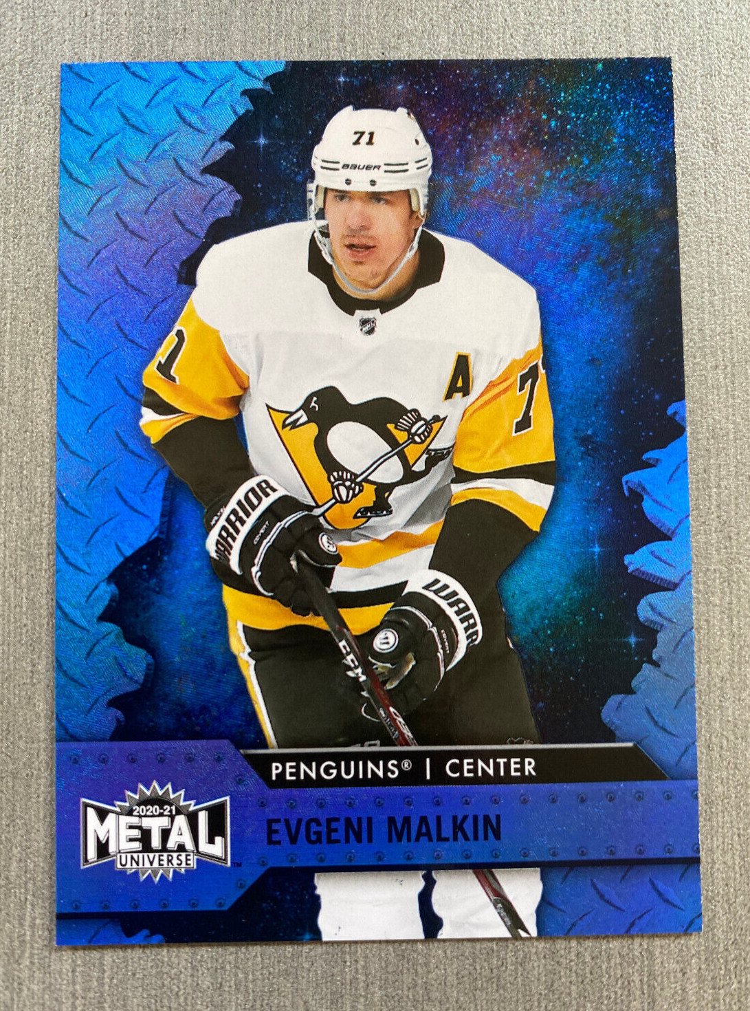 Evgeni Malkin 2020-21 Skybox Metal Universe BLUE SPECTRUM Base PENGUINS #71