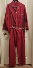 Montgomery Ward Men's 2 Pcs Set PJ Cotton Blend Red Size M 38-40