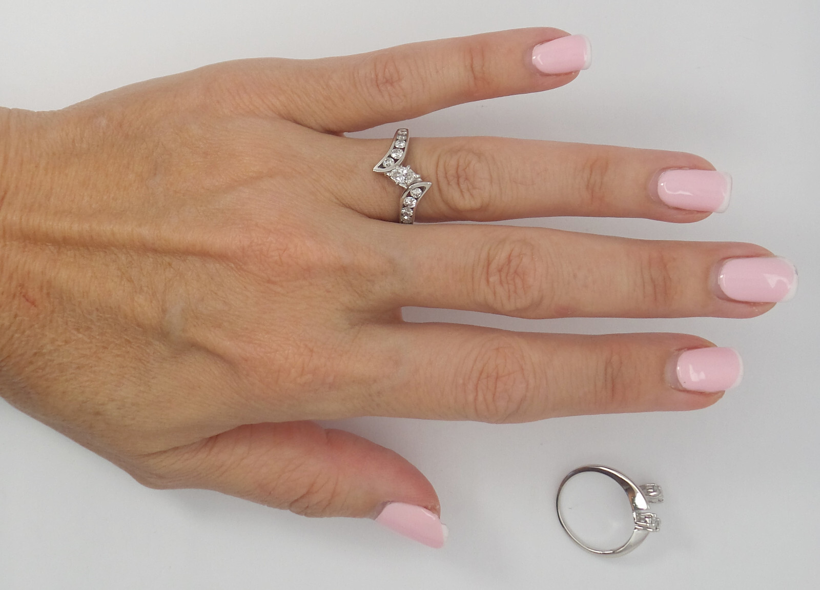 1CT Natural Marquise Diamond Engagement Wedding Ring Bridal Set 14K White Gold