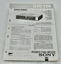 Original OEM Sony TA-V11/V11W Service Manual Repair Integrated Stereo Amplifier