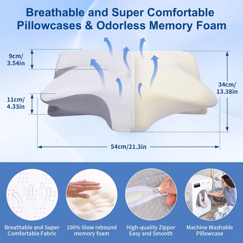Cervical Pillow for Neck Pain Relief,Orthopedic Neck Support Pillow for Side - Picture 3 of 7
