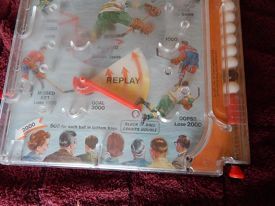 Vintage Marx Championship Hockey Table Top Pinball Game Tabletop NHL - Image 4 of 4