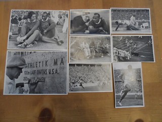 Collection of 8 German b/w photo card of Jesse Owens at 1936 Olympics in Berlin