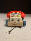 Vintage 1961 Fisher Price Chatter Phone Rotary Telephone  Pull Toy