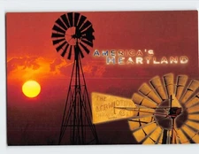 Postcard Aermotor Windmill America's Heartland