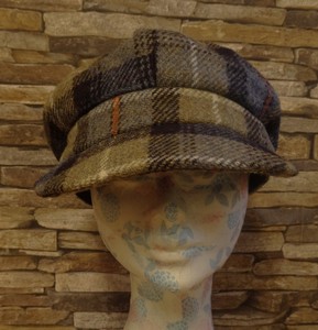 ladies harris tweed baker boy hat