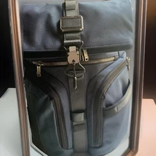 Tumi Alpha Bravo Logistics Flap Lid Backpack $525 NAVY