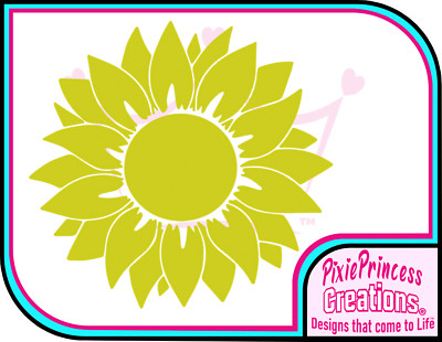 Blume Sonnenblume G Vinyl Aufkleber hübsches Auto Van Poster Wandbild Wohndeko Abziehbild