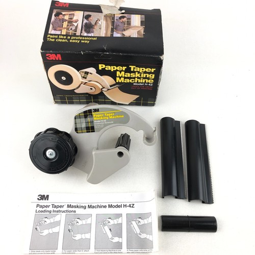 3M Paper Taper Handheld Masking Machine Painting Kit Paint Mask MH-4Z In Box