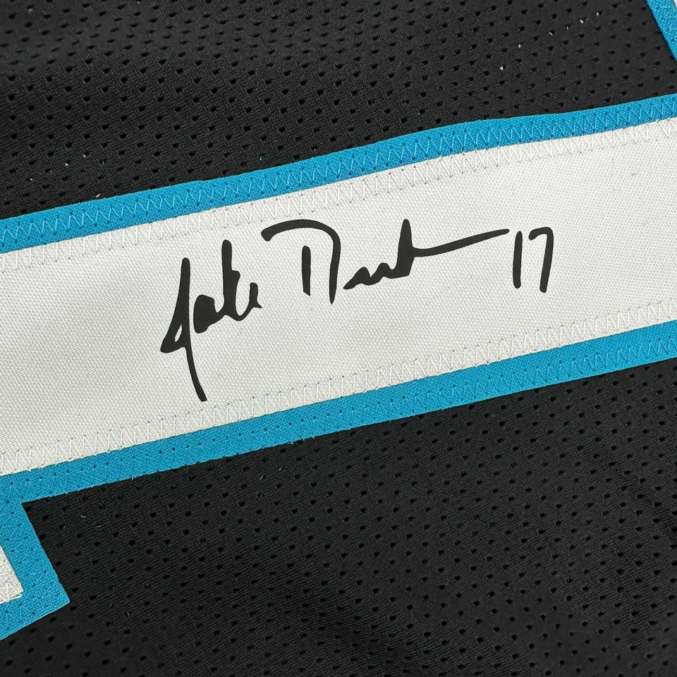 Jersey Facsímil Autografiado Jake Delhomme Carolina Negro Reimpresión Talla Para Hombre XL Foto 2 de 4