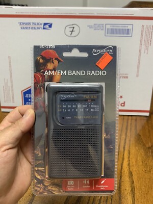 Supersonic Portable AM/FM 2 Band Pocket Radio Telescopic Antenna