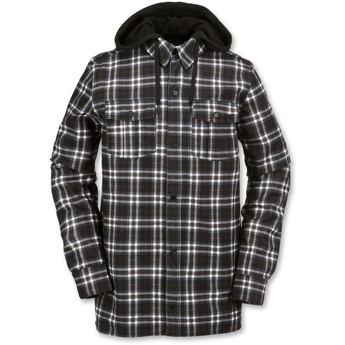 VOLCOM MEN'S FIELD BONDED FLANNEL SHIRT JACKET WATERPROOF