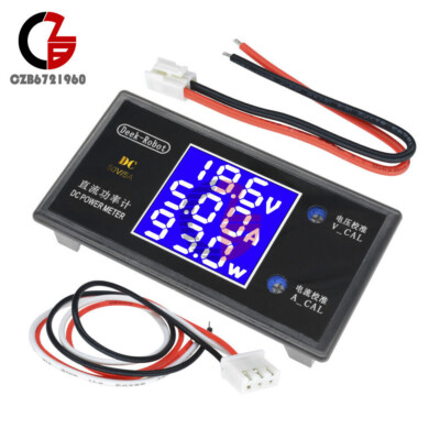 DC 50V 5A 250W Digital LCD Voltmeter Wattmeter Voltage Current Power Detector