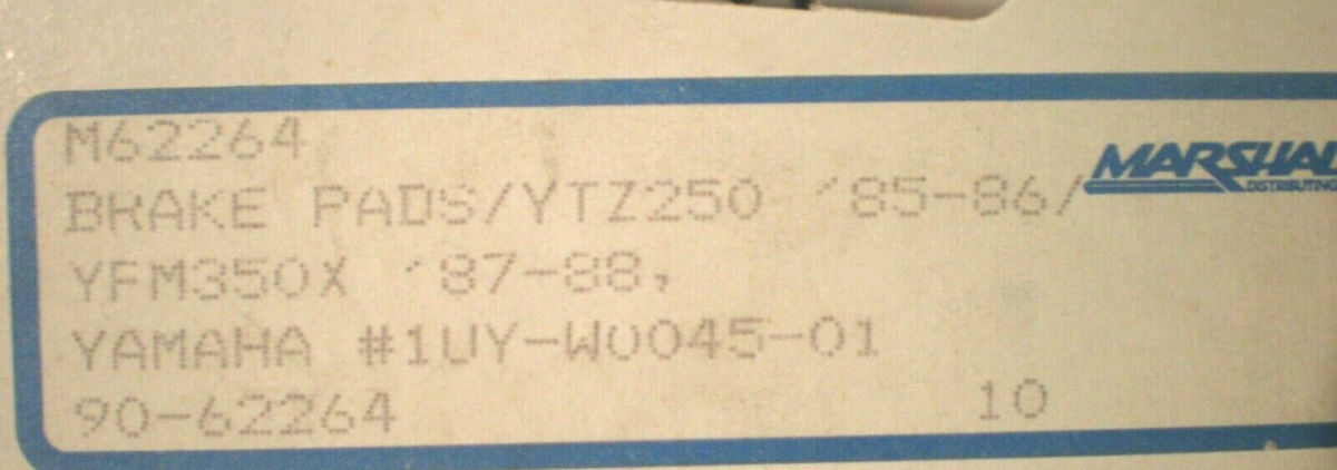 EMGO Disc Brake Pads 90-62264 Yamaha DT125, TT600, XT350, TT225