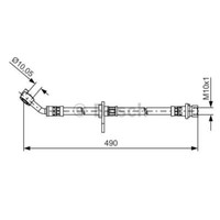 Bosch Bremsschlauch Bremsleitung Hinten Rechts FüR Honda Accord Viii