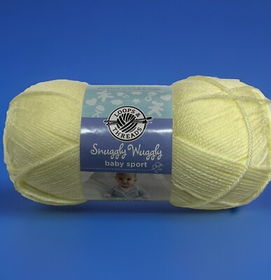 Loops Threads Snuggly Wuggly Baby Sport Yarn 446 yd 5oz 100% Acrylic Soft Yellow
