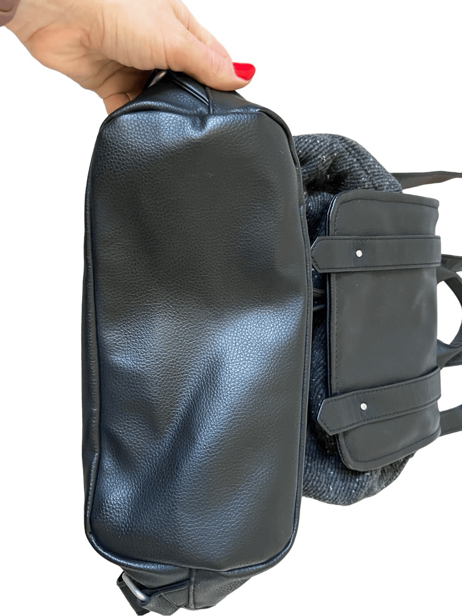 Abercrombie and Fitch Women Black Backpack Wool Blend Gray Black | eBay