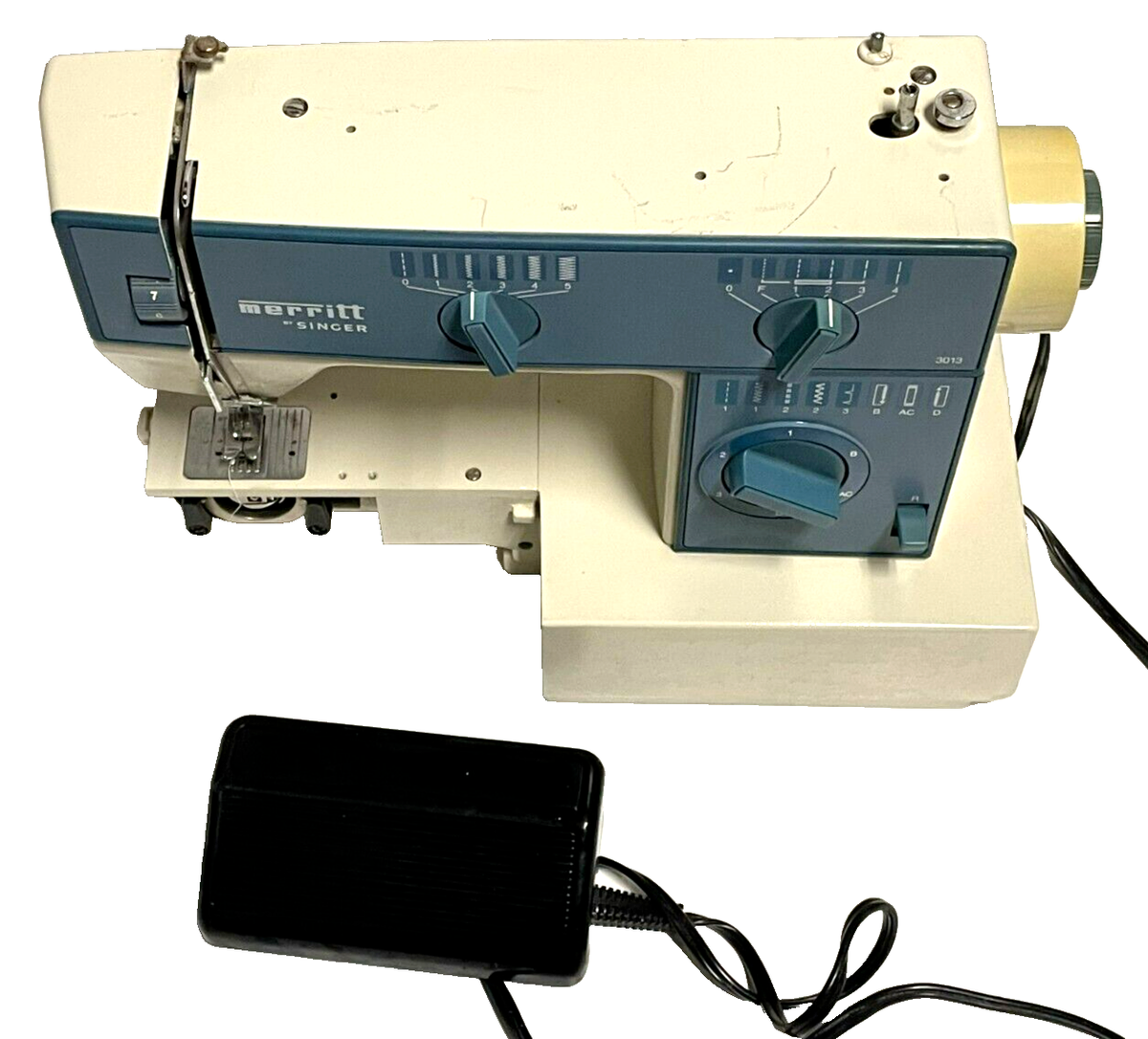 ❤️singer❤️ミシン❤️MERRITT❤️SRE130❤️ Singer Merritt Sewing Machine Blue, White with Pedal | eBay