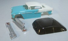 "NEW" A-DASH TURQUOISE/WHITE 50'S COUPE AFX KIT SMOKE WINDSHIELD 