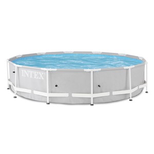 Intex 12ft x 30in Prism Metal Frame Above Ground Round Swimming Pool (No Pump) - Click1Get2 Half Price