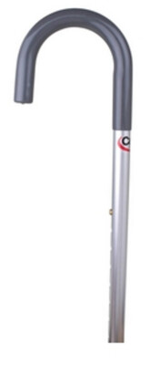 Carex Aluminum Cane with Round Handle Silver Color Height Adjustable 1 Count