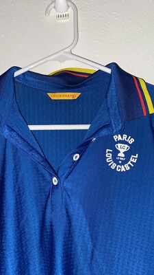 Louis Castel Blue Polo Golf Shirt Size 100 | eBay